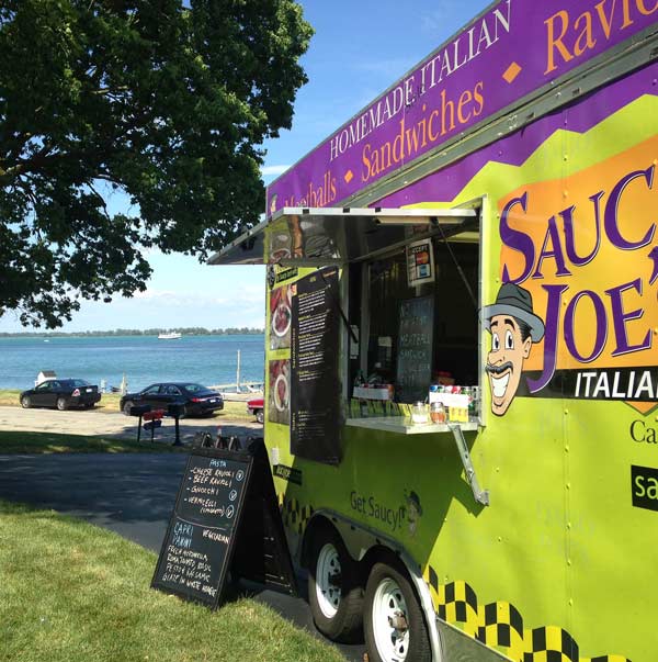 Saucy Joe's Food Truck on Detroit's Riverfront