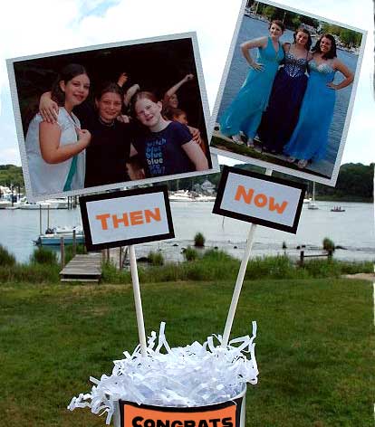 Then and Now Centerpiece Idea