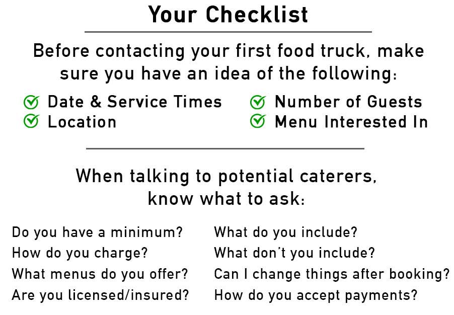 Checklist for Requesting Food Truck Quotes