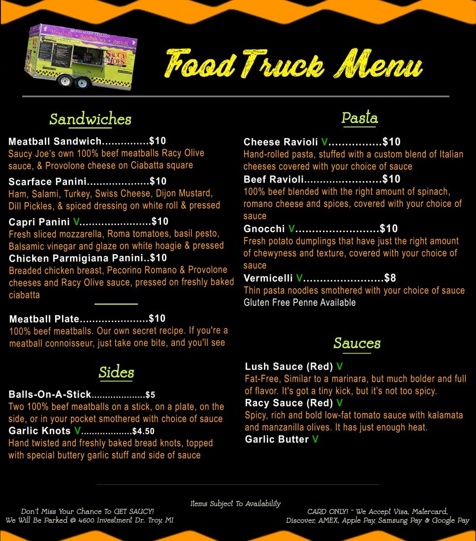 Henry Ford Detroit Find the Saucy Joe's Food Truck