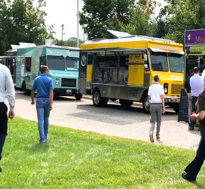 Food trucks at company event