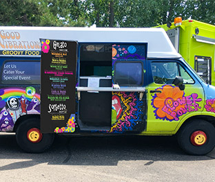 Good Vibrations Gelato Truck Parked