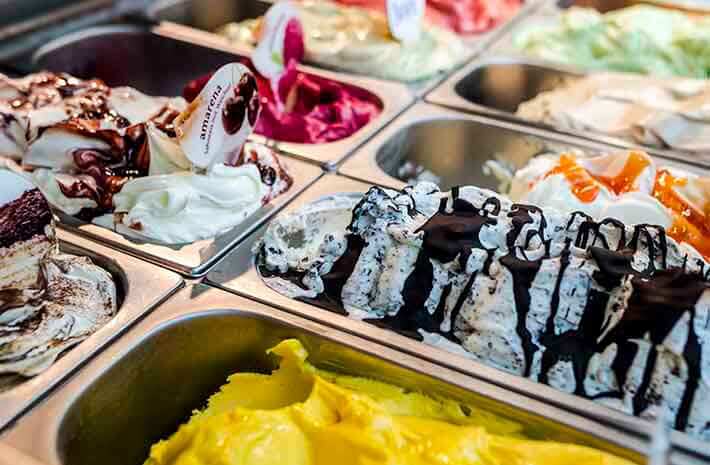 Gelato Is Decorated With It's Ingredients For A Show-stopping Display