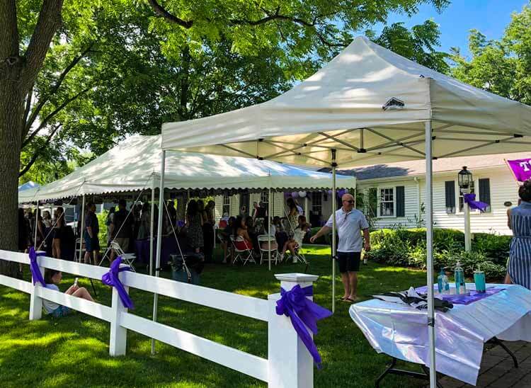 Tents At A Graduation Party