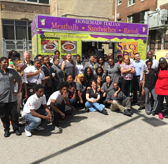 the Saucy Joe's truck team